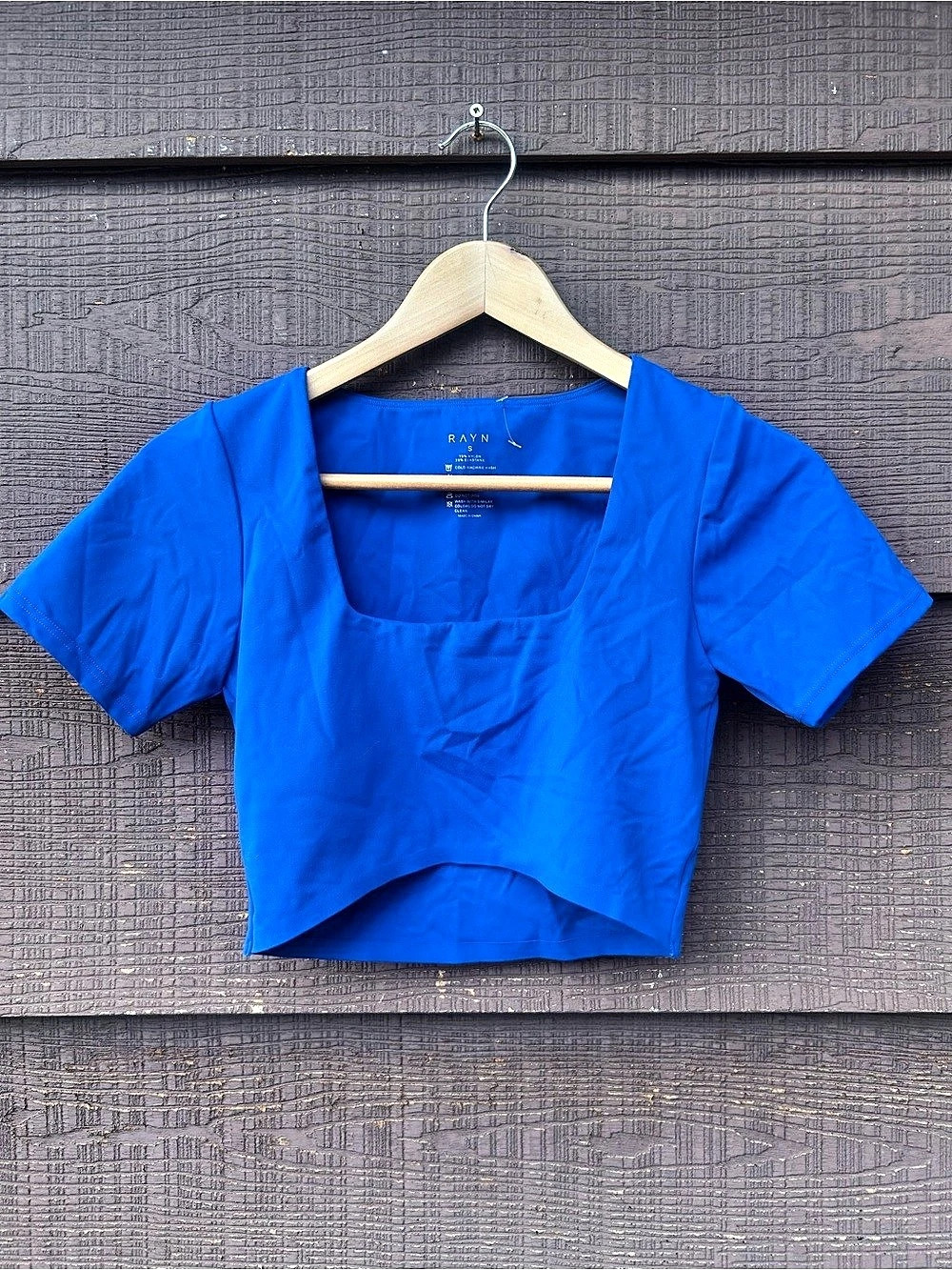RAYN Blue Crop Top Size Small Like New